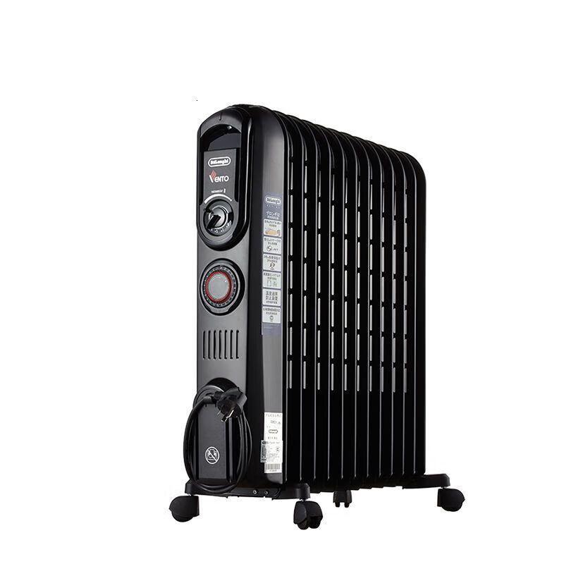 德龙(Delonghi)hi/V551220T家用省电12片电热油汀节能电暖器取暖 黑色