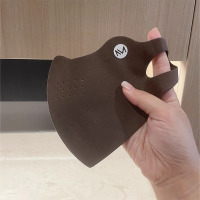 秋冬胶原蛋白暖绒透气纯色保暖口罩防风防尘骑行面罩保湿养颜 胶原蛋白暖绒款—暖茶咖