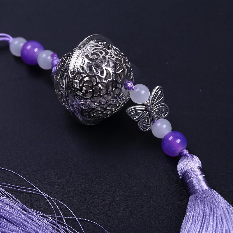 复古风穗子花城谢怜cos道具挂件流苏魔道魏无羡江澄铃铛清心铃 紫色