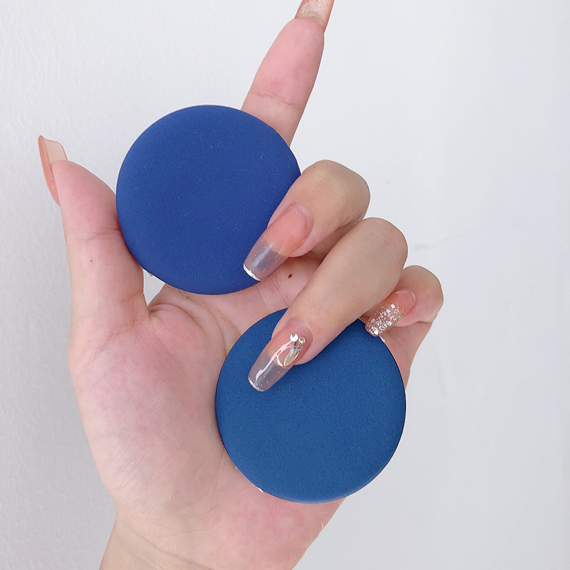 蓝色四个装粉扑四个装气垫粉扑精选柔软易推开粉扑