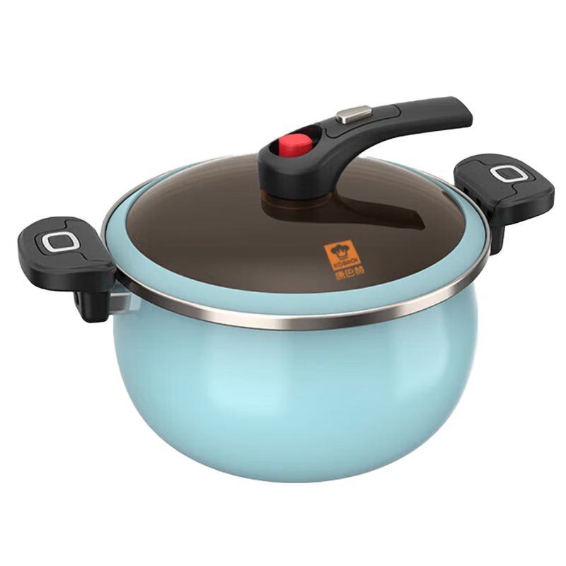 康巴赫珐琅锅微压煲汤锅家用无涂层炖锅KGF-T65W [海盐蓝]39cm6.5ml高清大图