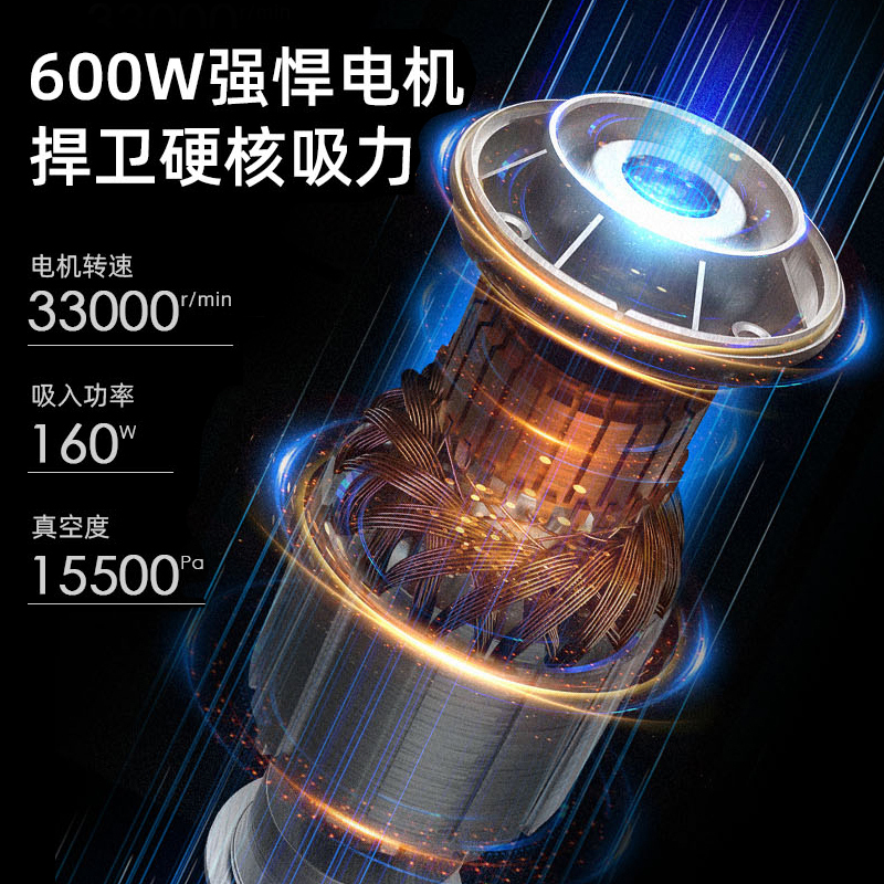 海尔吸尘器家用小型大吸力可弯折手持式迷你大功率真空吸尘机ZL603W海尔白