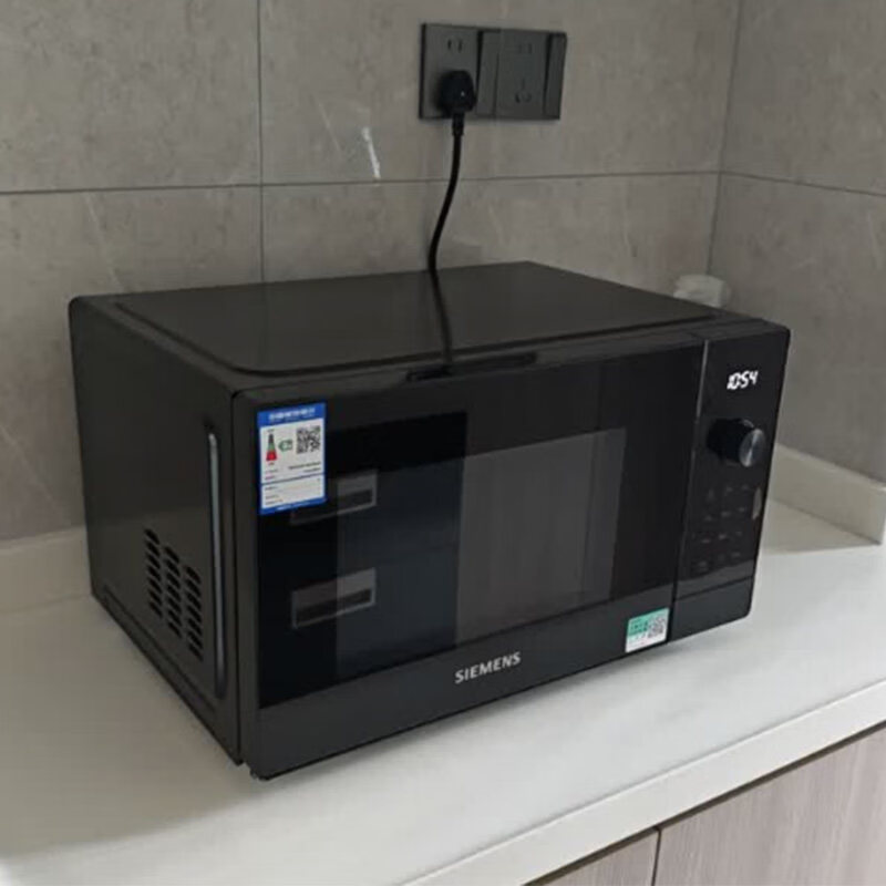 西门子FE053LMB2W 25L微烤两用台式微波炉 5档微波速热 大火力独立烧烤模式8大自动程序 30秒微波加热 黑高清大图