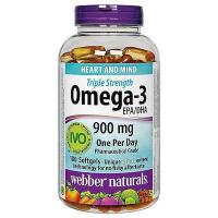 加拿大原装进口伟博Webber Naturals鱼油/深海鱼油Omega-3软胶囊200粒保护心脑血管三高问题1.425