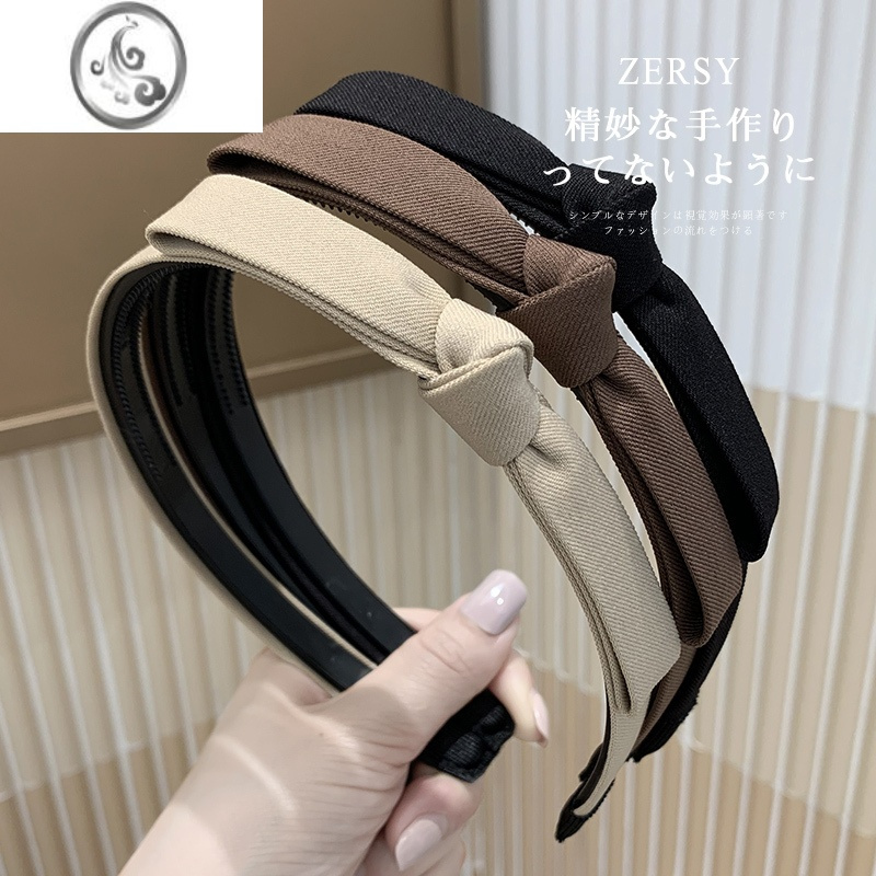 jimi发箍复古法式港风韩国简约气质蝴蝶结发卡细款带齿压发夹头箍头饰