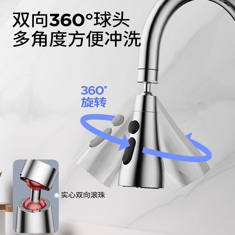 九牧(JOMOO)水龙头起泡器厨房多功能水嘴延伸器厨房龙头转接头02319-1C-1高清大图