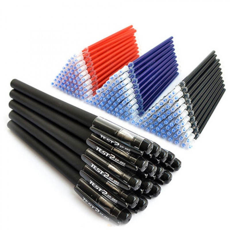 10支笔100支笔芯中性笔芯学习办公笔类中性笔碳素笔水笔替芯