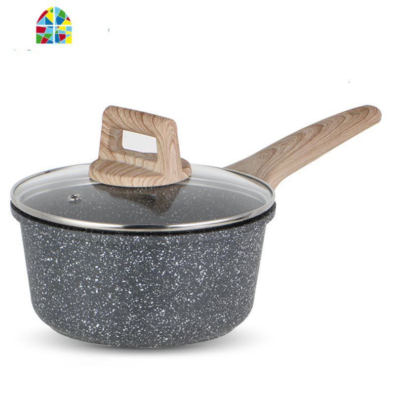 迷你小奶锅婴儿宝宝辅食锅煮泡面锅不粘锅热牛奶锅 FENGHOU 16CM麦饭石奶锅2019图片