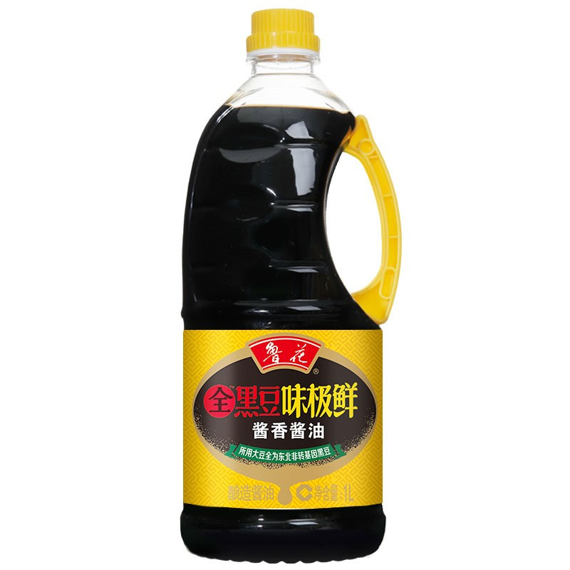 鲁花全黑豆味极鲜酱香酱油1L生抽家用凉拌炒菜酿造调味品调料