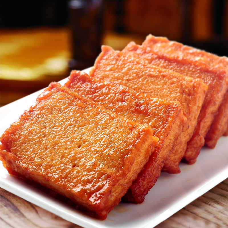 盐津铺子 休闲零食 湖南特产小吃办公室零食辣条鱼豆腐原味 600g