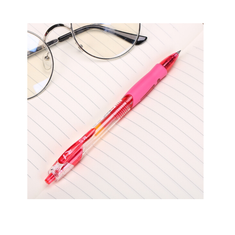 晨光(M&G)GP-1008中性笔 子弹头签字笔 按动碳素笔 办公用水笔0.5mm 红色 12支/盒