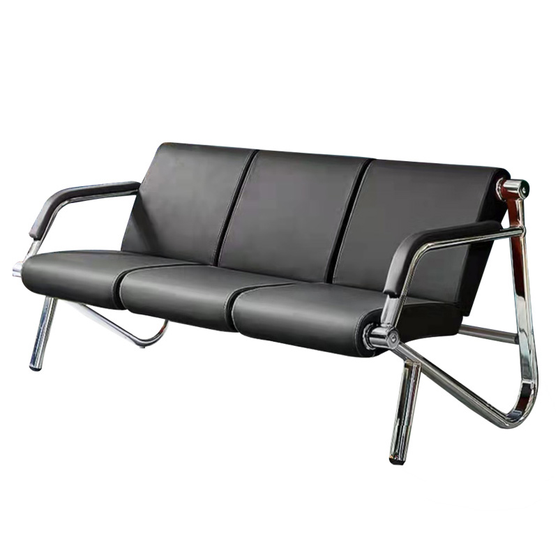 巴洛卡 皮布沙发 沙发椅等候椅沙发等待沙发办公室沙发BLK818西皮三人位高清大图