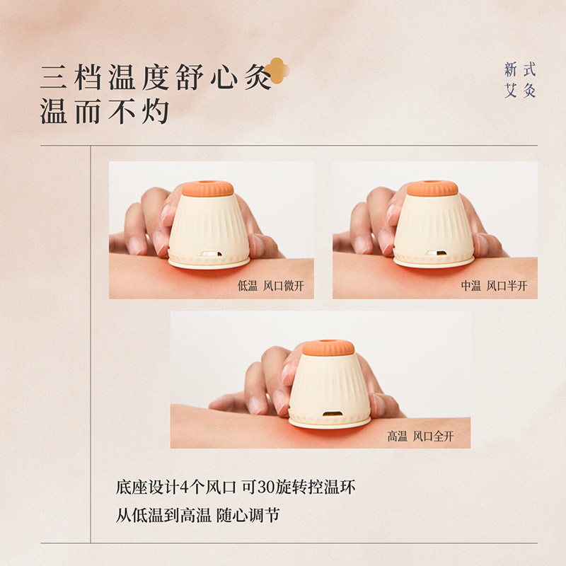 艾修堂艾灸盒随身灸家用小悬灸筒艾灸罐艾柱器具5筒+72艾柱礼盒装高清大图