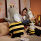 恶搞龟蜜公仔鲨bee毛绒鲨猫玩具男女礼物鲨鱼蜜蜂鲨骑马鲨狗玩偶