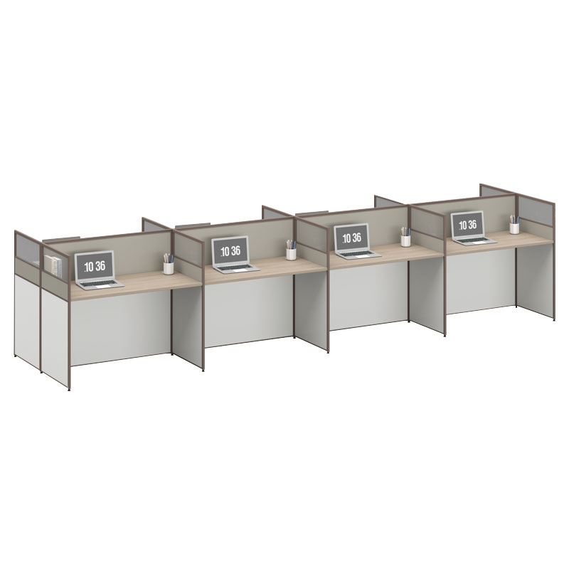 臻远ZYGW-040职员桌办公桌屏风工作卡位 对坐八人位