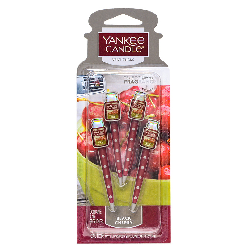 YankeeCandle扬基美国进口汽车香水 车载车用出风口香水 汽车用品摆件芳香夹 黑樱桃