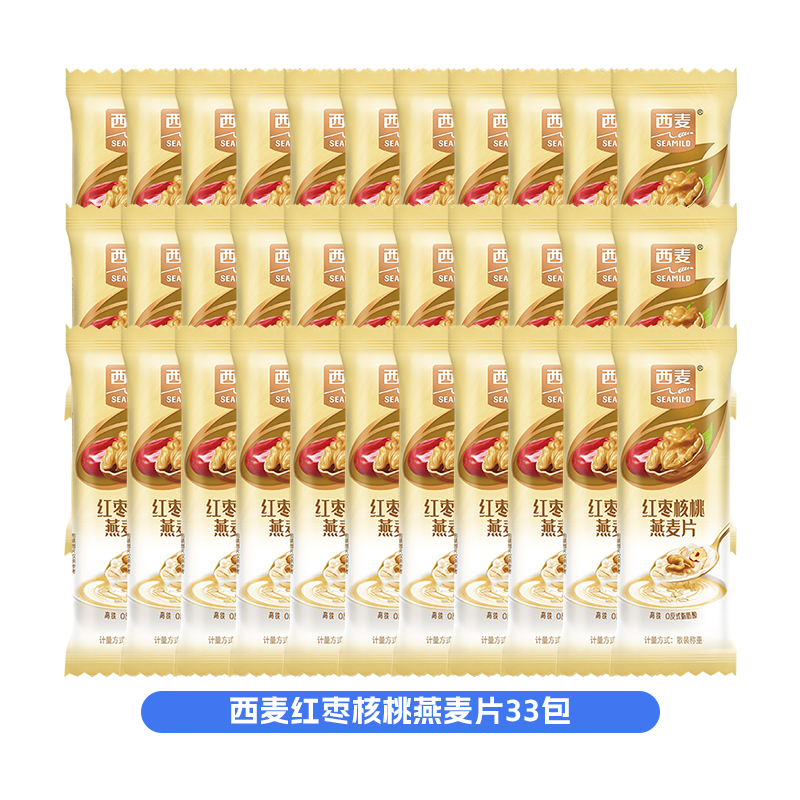 西麦红枣核桃燕麦片*33包高清大图