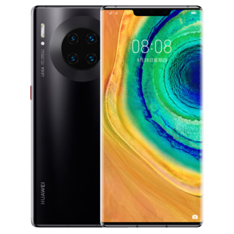 二手9成新华为mate30pro4g亮黑8g256g麒麟990智慧芯片全面屏移动联通