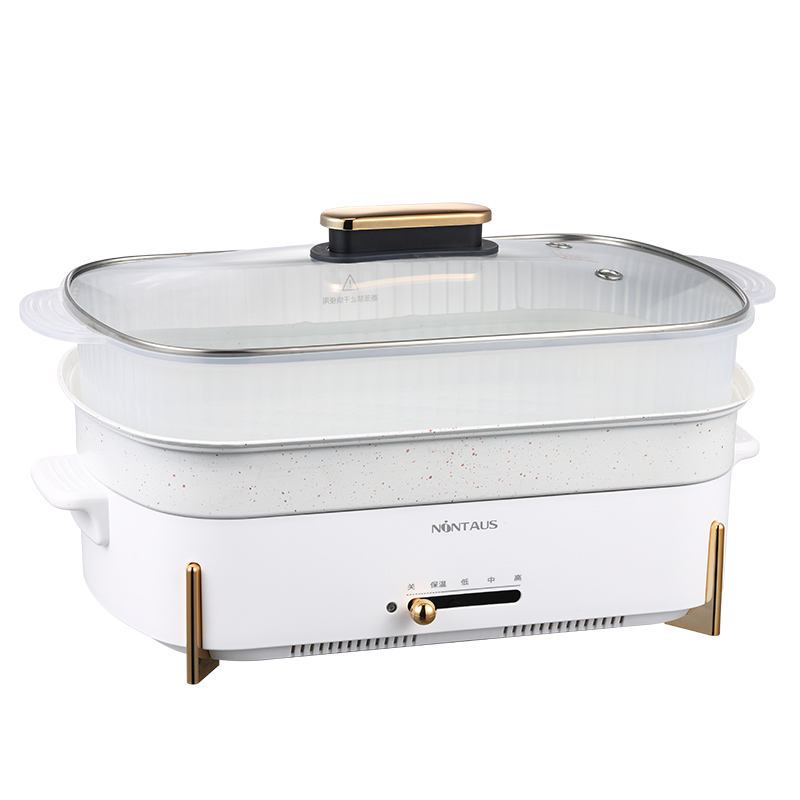 金正 TMS 大容量 上蒸下煮 一锅多功能 大功率 鲜美味多功能料理锅JZL-LL459!