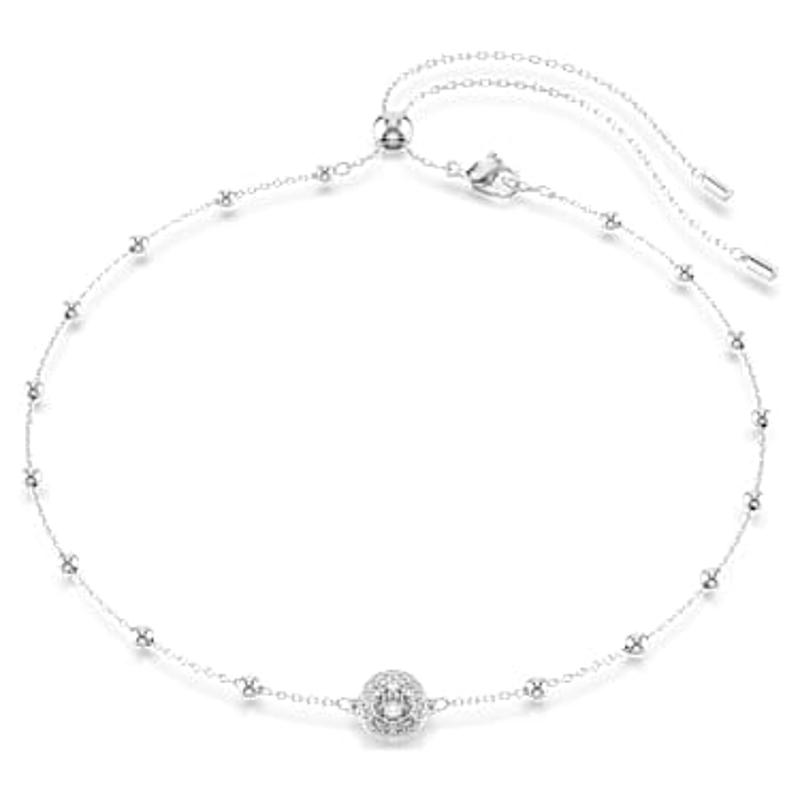 Swarovski可调节滑动链项链多面闪耀设计优雅女式饰品高清大图