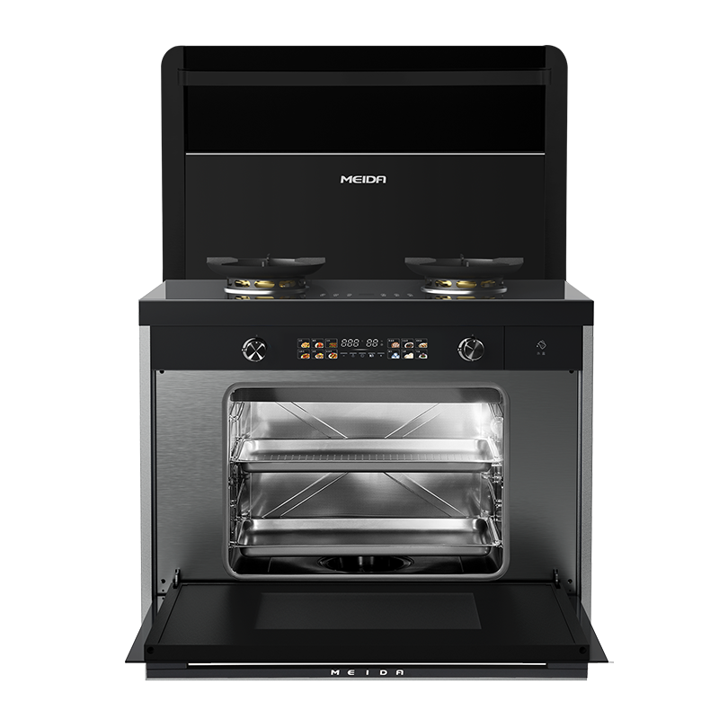 美大MEIDA蒸烤一体集成灶X80-ZK(MD2XZK) 5.0kW大火力 恒温置物台 触控操控 自清洁 天然气高清大图