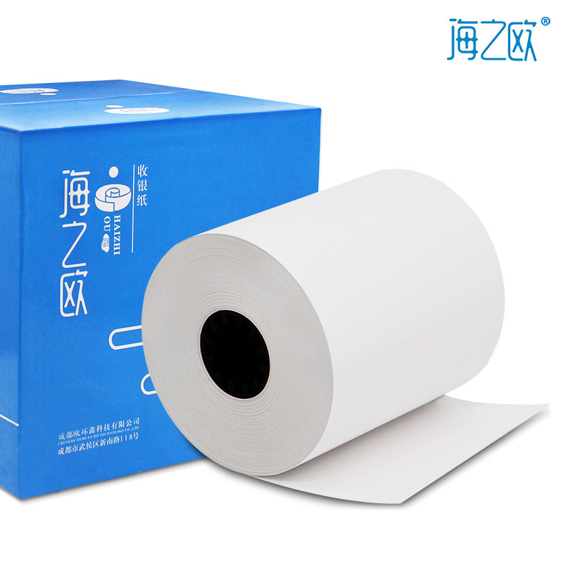 海之欧HZIZHIOU80X60热敏收银纸 排队机ATM纸 厨房点菜宝打印纸 打印清晰 保存时长 纯木浆纸 90卷/箱