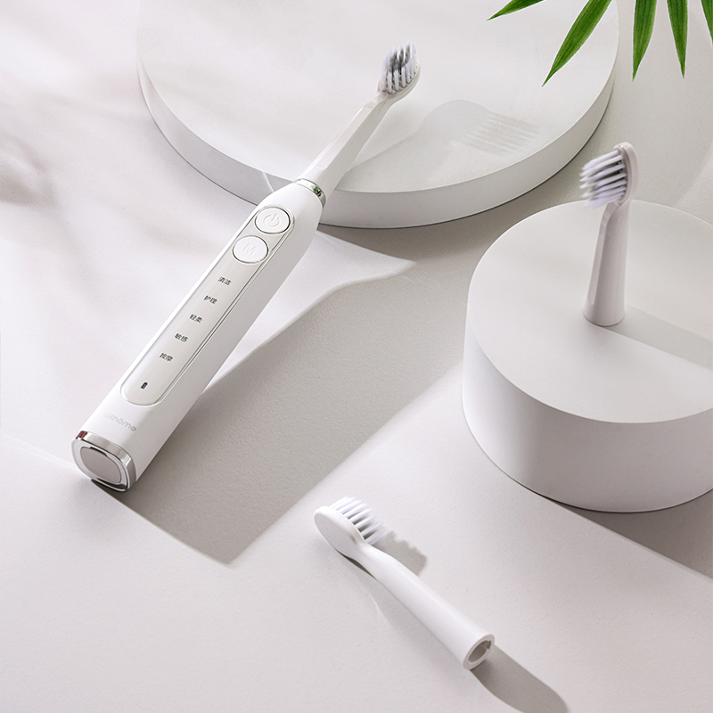 北欧欧慕(nathome) 充电式智能声波电动牙刷(白色) NM-YS3302高清大图