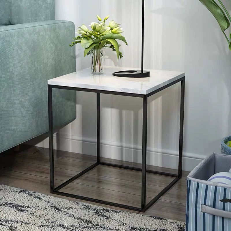 苏宁 金菲罗格 办公家具 会客洽谈大理石茶几 50*50*45方茶几高清大图