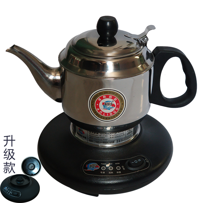 随手泡自动保温烧水壶家用快速304不锈钢烧水炉防干烧煮水电茶壶|0.8L不锈钢原色烧水壶升级款