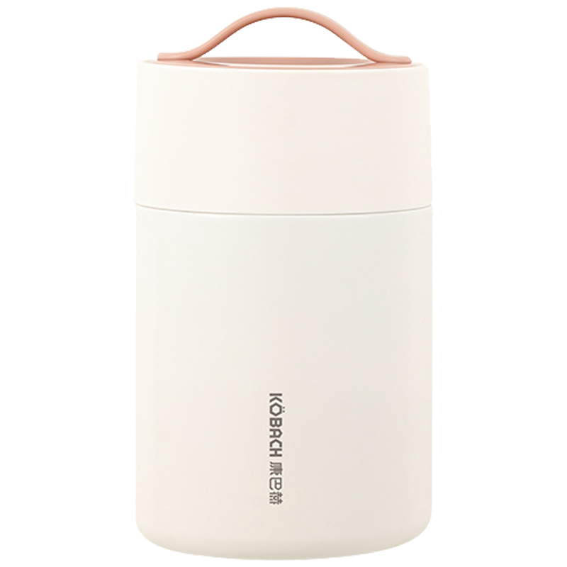 康巴赫软提手撞色焖烧杯1000ML椰奶白焖烧杯KH-T10B01