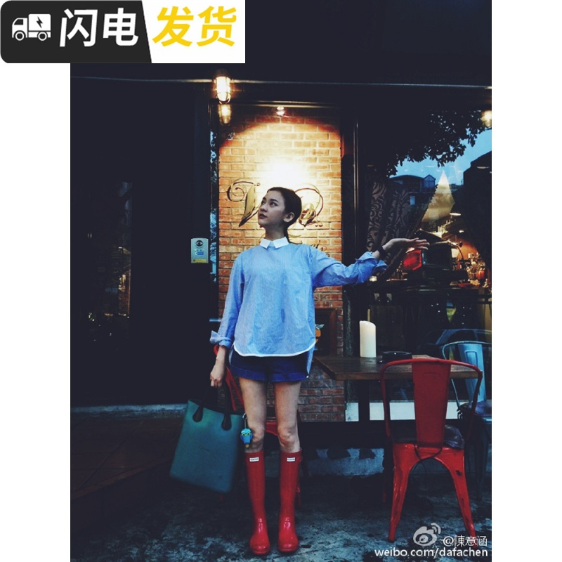 时尚高筒防雨靴女士胶鞋靴防滑鞋户外套鞋秋冬成人雨鞋女启如