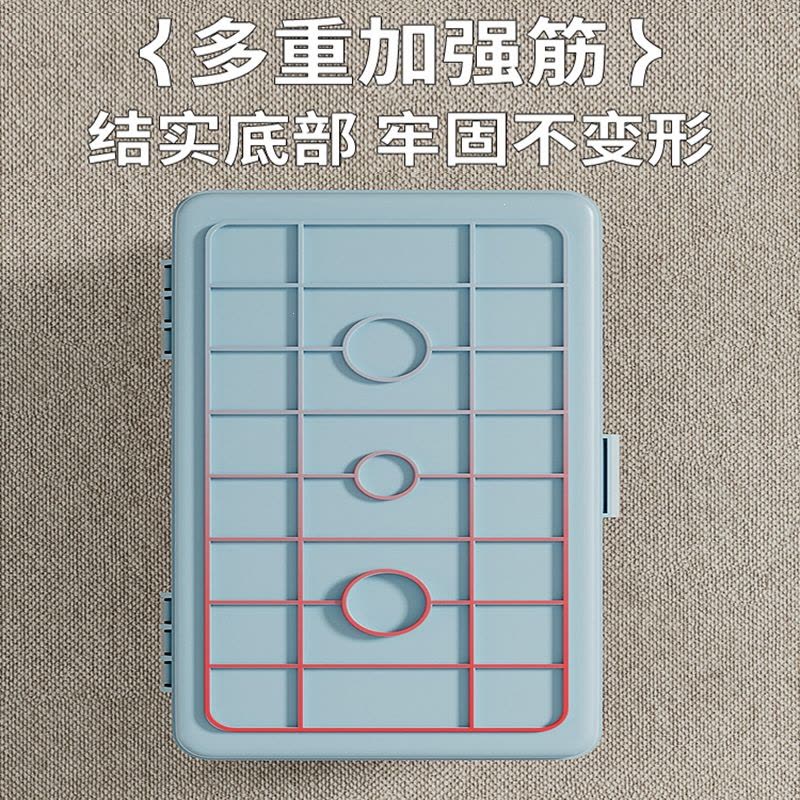 米魁工具箱家用五金零件螺丝收纳盒透明塑料收纳箱针线盒子三层整理箱