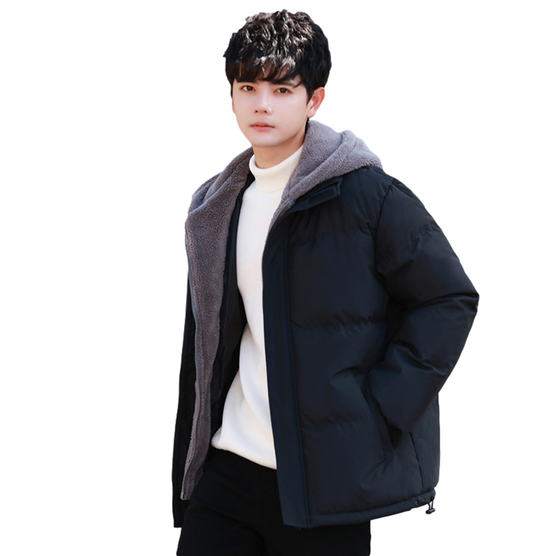 狮臣SHICHEN 2023年秋冬季新款棉衣男士休闲加厚韩版棉服男青年连帽大衣男棉袄外套潮男士棉衣