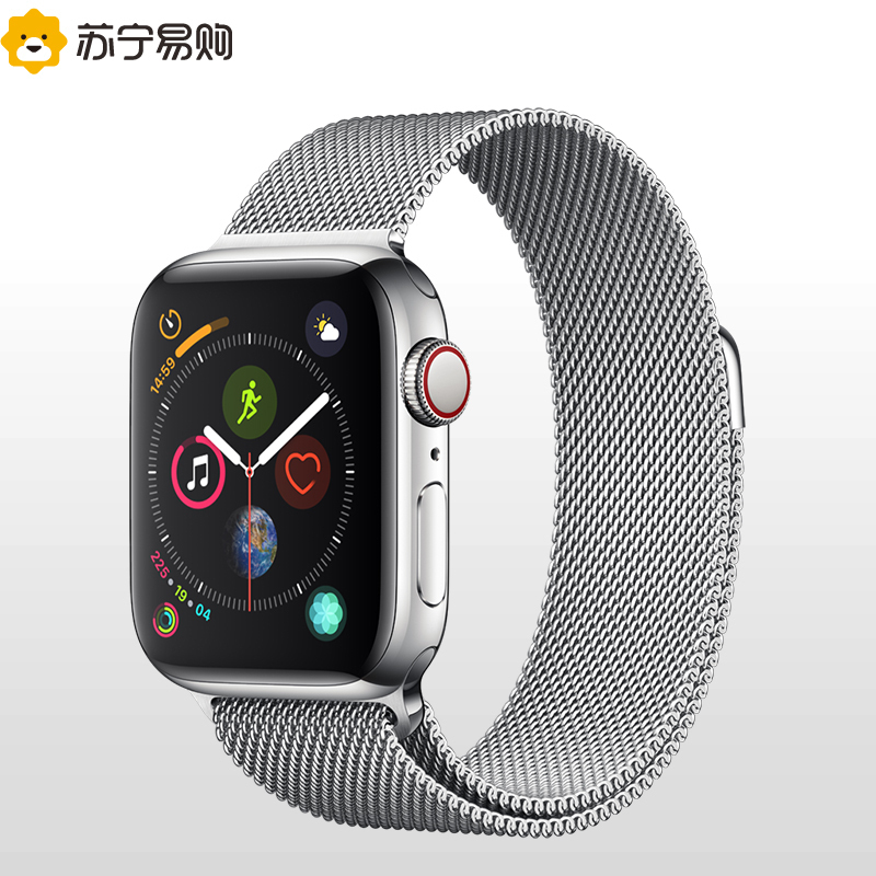 Apple Watch Series4 智能手表GPS+蜂窝网络款 44毫米不锈钢表壳搭配米兰尼斯表带
