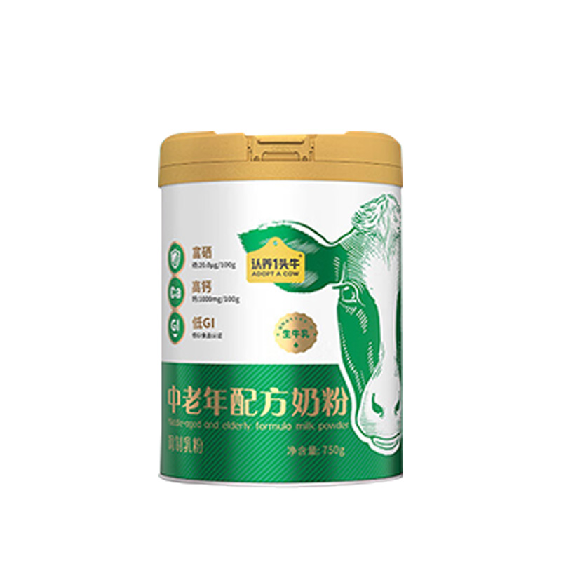 认养一头牛富硒高钙中老年奶粉多重营养生牛乳奶粉750g*1罐