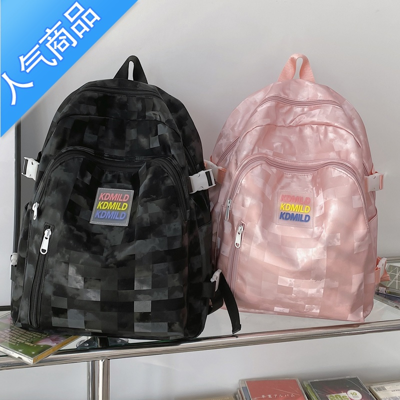 封后香港原创设计感小众书包女大学生旅行背包初高中生潮牌百搭双肩包书包学生