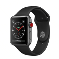 Apple Watch Series3 智能手表(GPS+蜂窝网络款 38毫米 深空灰色铝金属表壳 黑色运动型表带)