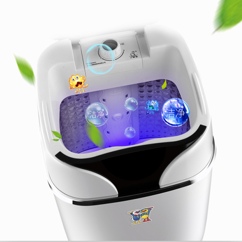 小鸭3.5公斤迷你洗衣机不锈钢内桶臭氧杀菌内衣裤除菌半自动母婴儿小宝宝WPZ3609HL高清大图