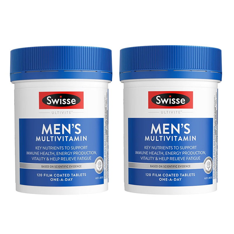 Swisse斯维诗男士专用复合维生素活力能量片120粒 2瓶 提高免疫释放活力提升精力
