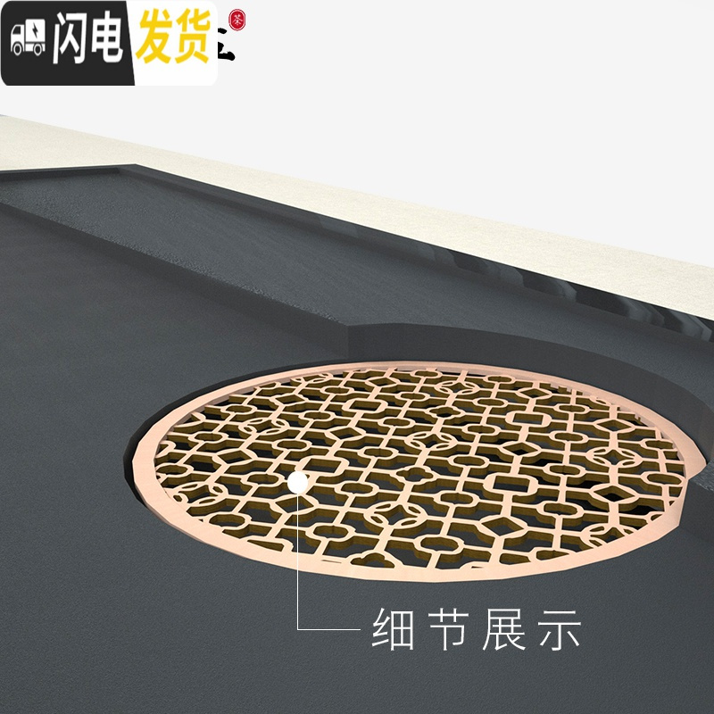 三维工匠乌金石茶盘天然整块石头家用大号创意定制小号排水原石黑金茶台 100*50*3CM(黑色简约)乌金石原石茶具