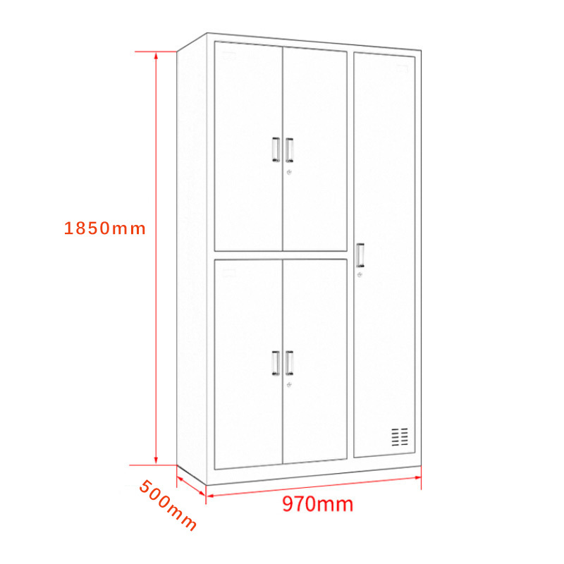 巴洛卡五门铁皮柜五门更衣柜BLK-9742