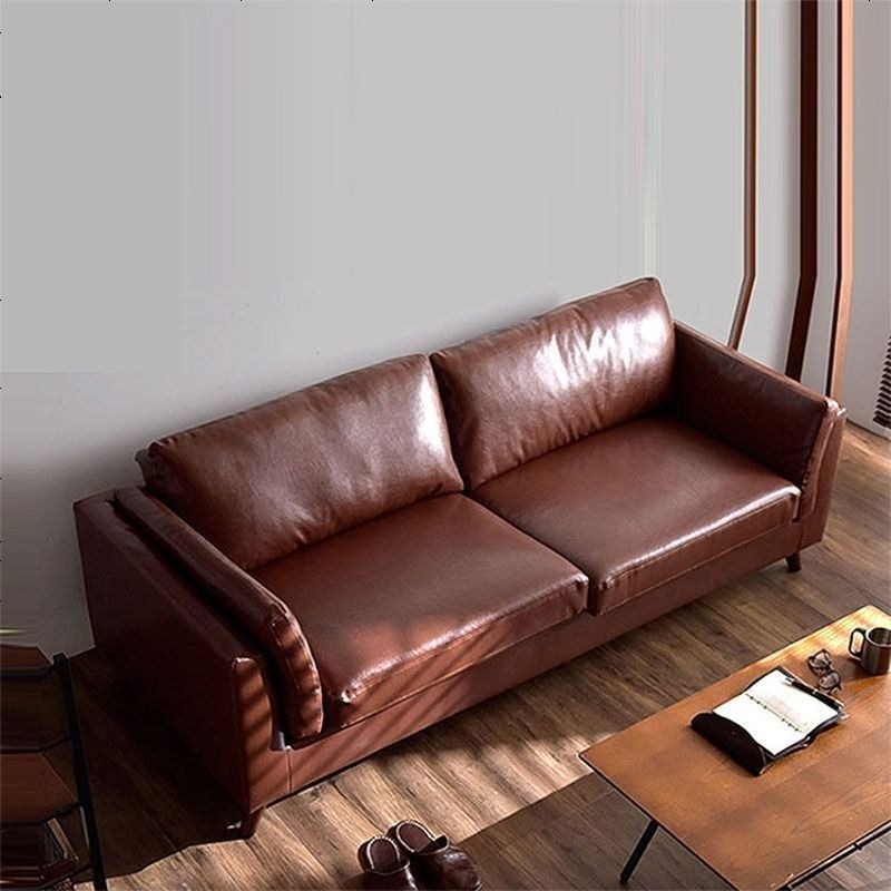 北欧皮沙发小户型三人位黑色客厅整装现代简约办公室皮艺沙发组合赛可