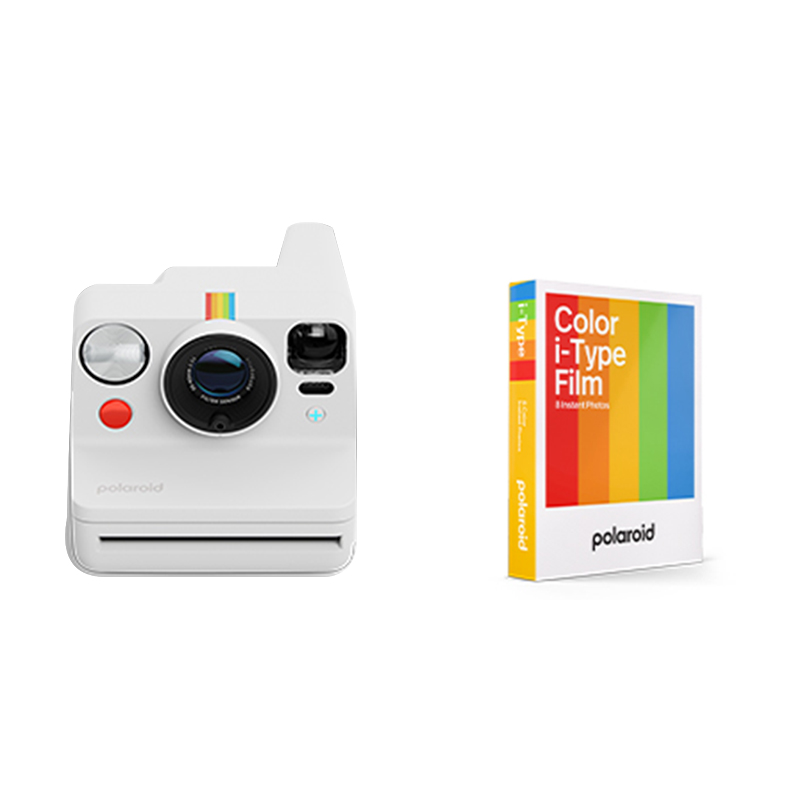 PolaroidNow+Gen3宝丽来拍立得胶片相纸相机生日结婚伴手礼送闺蜜白色相机+i-Type白框彩色相纸*1高清大图