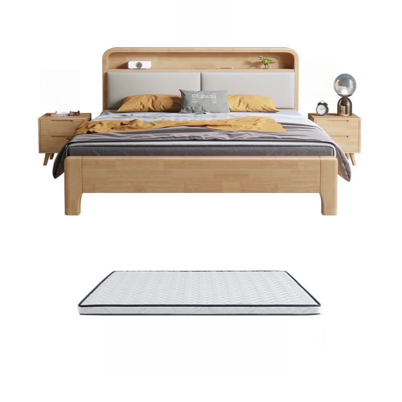 锁匠 床+床垫+2床头柜1.8m套高清大图