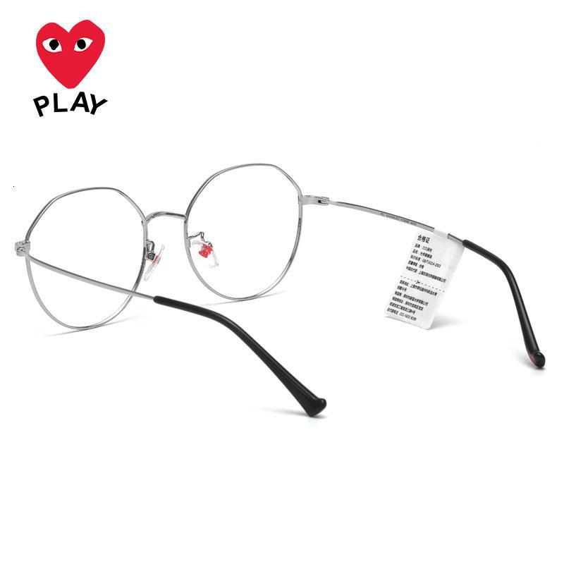 川久保玲超轻可配近视眼镜框男复古金属光学眼镜架女大脸韩版5929