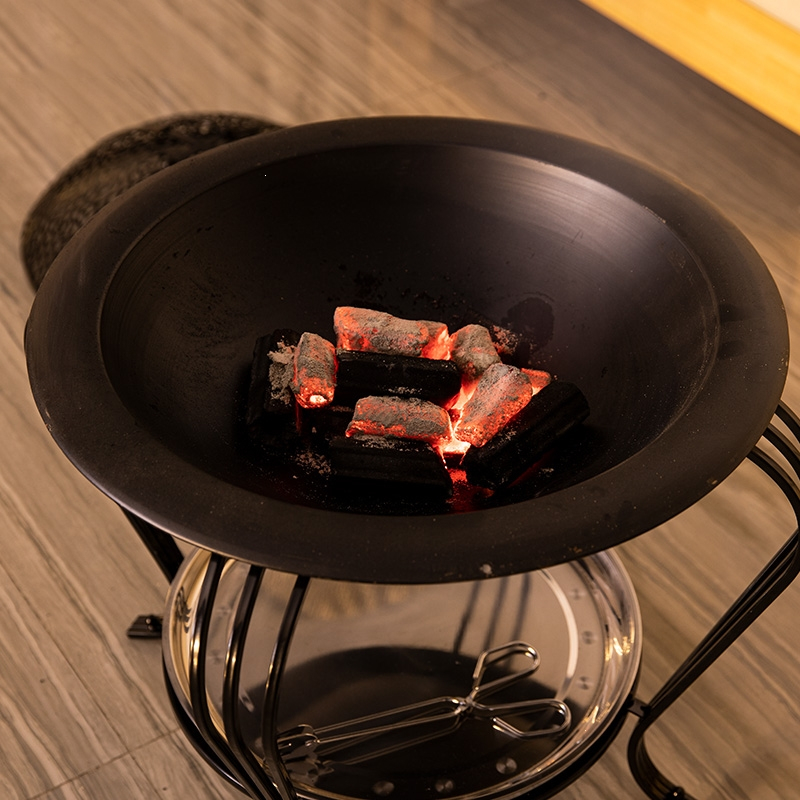 火盆烤火炉碳烤炉家用古达木炭烤火盆炭炉火炉碳炉室内庭院取暖炉