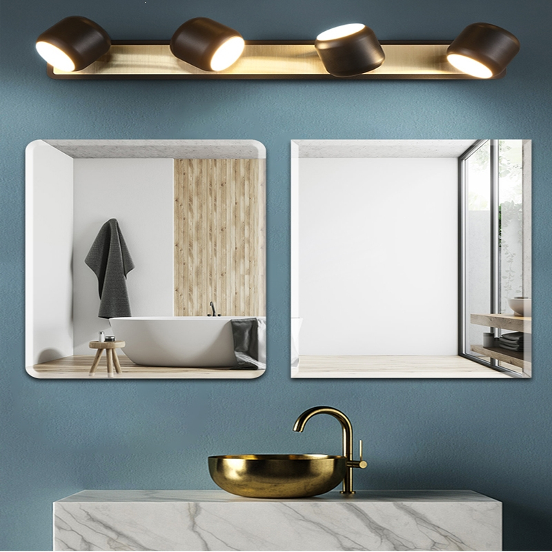 浴室镜免打孔梳妆台玻璃镜洗漱卫浴邦可臣半身镜壁挂卫生间镜子贴墙