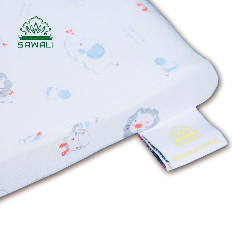 SAWALI泰国乳胶儿童枕天然乳胶枕头学生枕头2-5岁枕芯新品包邮
