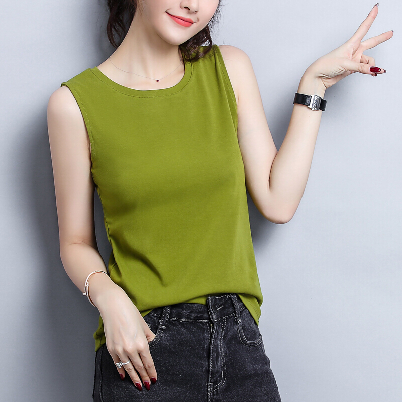 波迷娜(BOMINA)网红美背夏季心机小吊带性感百搭宽肩带吊带背心女外穿韩版夏季百搭宽松显瘦短款休闲大码遮肚内搭