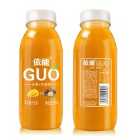 依能GUO百香果+芒果味350ml*6瓶装混合果汁饮料塑包装